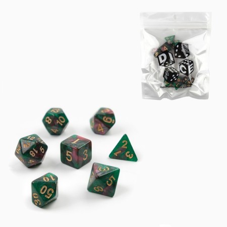 Cubes set for D&D (Dungeons and Dragons, DND) "Game time", Series: D&D, 7 pcs