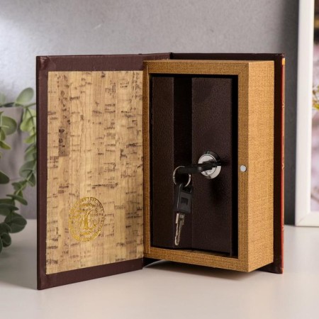 Safe wood leather "Sovereign treasury" 17x11x5 cm-1