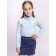 Turtleneck for girls, height 134 cm, blue color