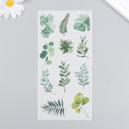 Stickers for creativity Paper "Leaves" set 3 sheets 10x20 cm-1