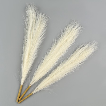 Pampas artificial grass, height 43 cm, 5 brushes, milk color-2