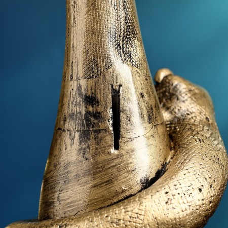 The piggy bank "Snake with champagne" Black gold, 35x16x16cm-3