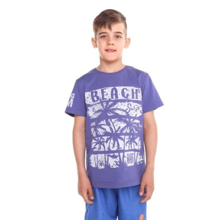 T -shirt for a boy, indigo color, height 140cm