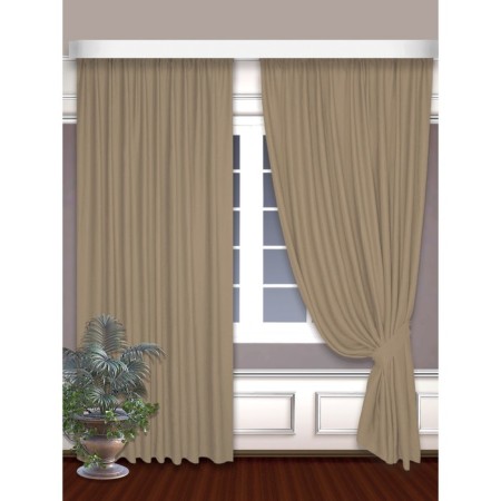 Set of curtains, size 150x260 cm, 2 pcs, beige color