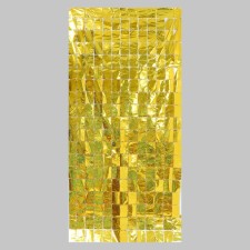 Festive curtain holography 100*200 cm., Golden color