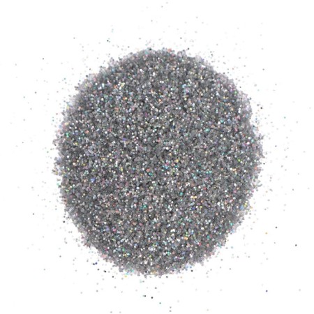 Decorative sparkles Luxart luxglitter (dry), 20 ml, size 0.2 mm, holographic silver-2