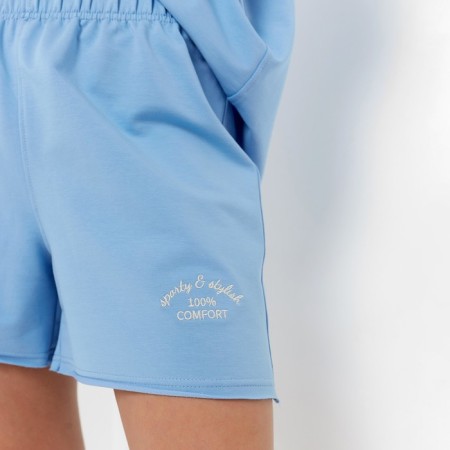 Set (T-shirt, shorts) Women's minku Blue color, river 48-7