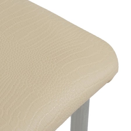 Chair "Wave", silver/milk reptile-1