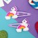 Invisibility for hair "Abel" (set 2 pcs) unicorns on the rainbow, 5 cm, purple-white