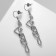 Earrings Metal "Gothic" skeleton, color silver