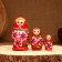 Matryoshka 3-doll, "Anfisa Beauty", 10-11 cm