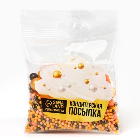 Sprinking soft: gold, peach, black, 50 g.-5
