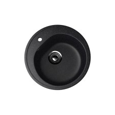 Мойка кухонная Ulgran U101-308, d=500 мм, цвет чёрный