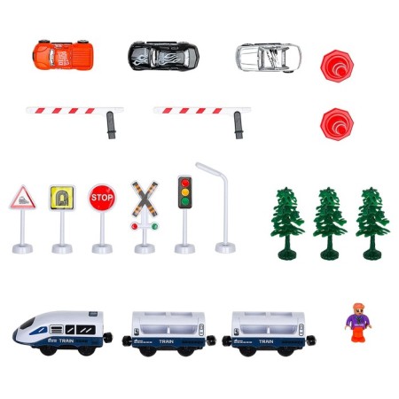 Big Toy Railway "My City", 104 items, blue-5