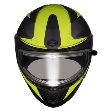 Snowmobile helmet Zox Condor Parkway, glass with electric heating, matte, size L, yellow, black-1