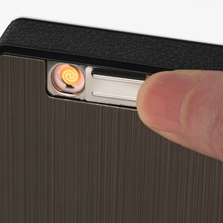 Corgir for 19 cigarettes, with an electronic lighter and a pusher. For cigarettes, 170 mAh, USB,-2