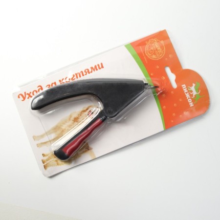 Gilotine clawerus with a non-slip handle, plastic housing, a hole of 9 mm, black with red-4