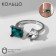 The ring "Jewel" of the figure, the color is white-emergent in silver, dimensionless