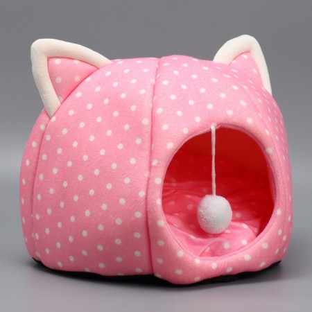 Animal house "cat" 36x35 cm, pink-1
