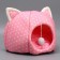 Animal house "cat" 36x35 cm, pink