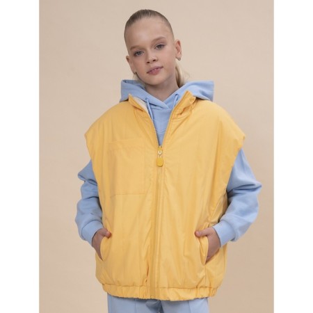 Vest for girls, height 98 cm, yellow color