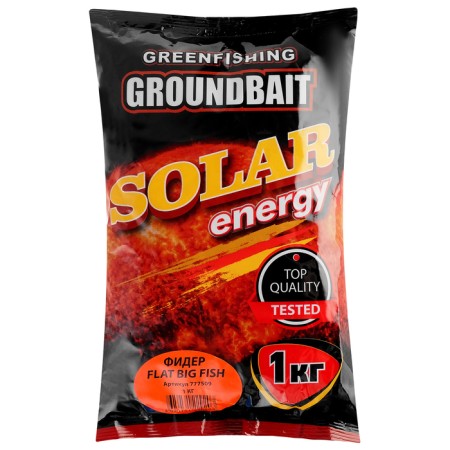 Bait Greenfishing Solar Energy, Flat Big Fish feeder, 1 kg