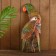 Panel "Parrots" wood 20x2x50 cm