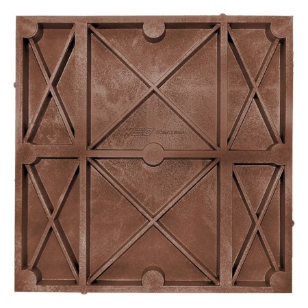PPC tile is pavement, 40 × 40 × 5 cm, 8 bricks, brown, PTB-50-2