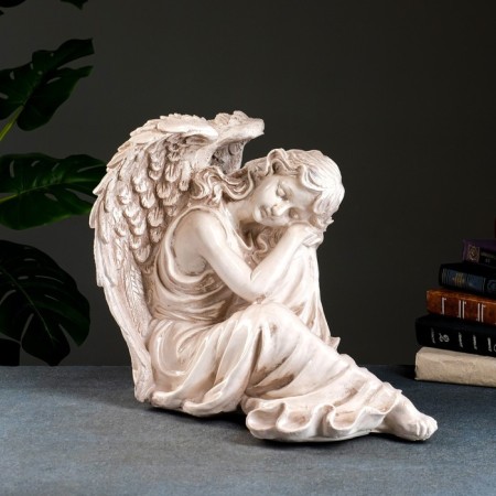 Figure "Angel Girl sitting" Big, aged 28x45x40cm