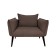 The Naples chair, without a mechanism, velor, brown color