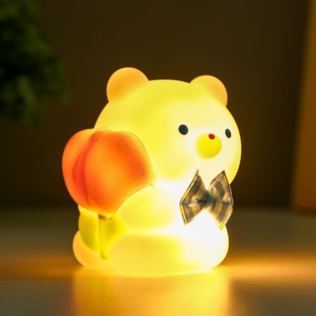 Nightmare "Bear" LED from batteries white-pink 8.3x9 cm Risalux-2