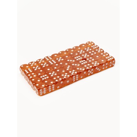 Playing bones, 1.6 x 1.6 cm, set 50 pcs, yellow-1