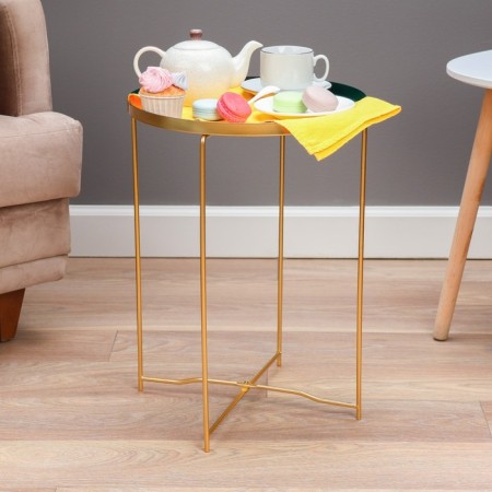 Green Coffee table YS-8588, gold 36x47 cm
