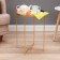 Green Coffee table YS-8588, gold 36x47 cm