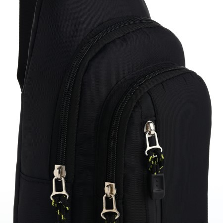 Backpack-sling, 17*8*30 cm, 2 lightning departure, 1 n/k, black-5