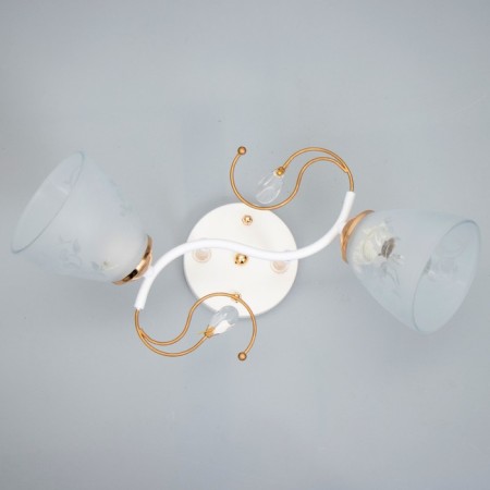 Chandelier 2001/2 E27 60W white-gold 44x26x25 cm-6