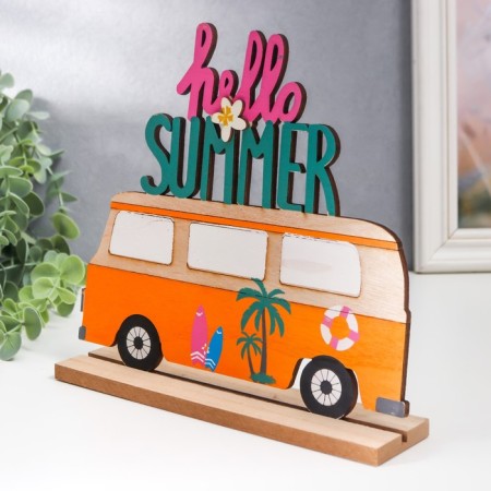 Souvenir tree "Bus - Hello Summer" 20x5x22.5 cm-2