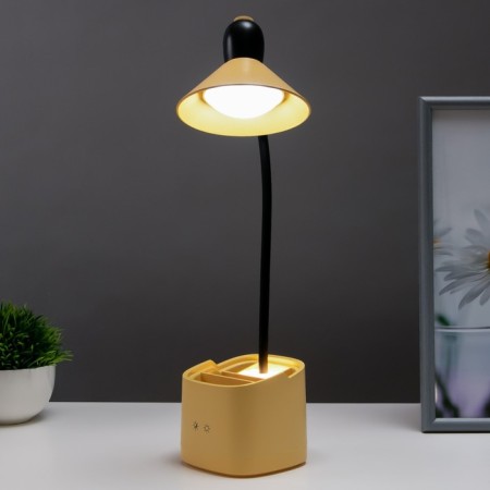 Sensory table lamp 16848/1yl LED 2W USB AKB yellow 9.5x9.5x38 cm Risalux-1