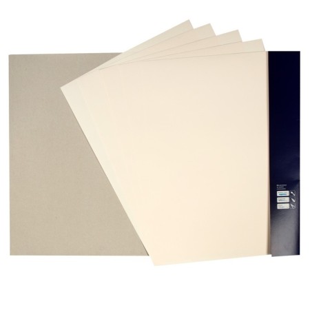 A3, 297 x 420 mm pastel folder, 20 sheets, tinted paper, ivory, Goznak "Shell", block 200 g/m²-2