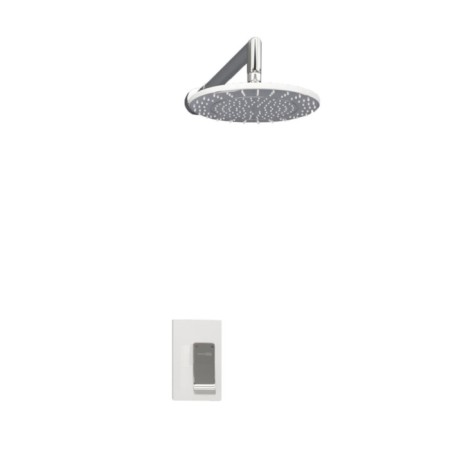 The shower system wasserkraft a12667white, built -in, tropical shower, white