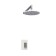 The shower system wasserkraft a12667white, built -in, tropical shower, white