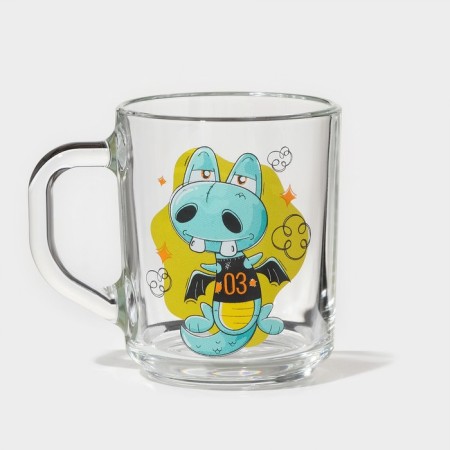 Mug "True Friends", glass, 200 ml, MIX drawing-4