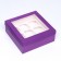 Packaging for 9 cupcakes with a window, lilac, 25 x 25 x 10 cm