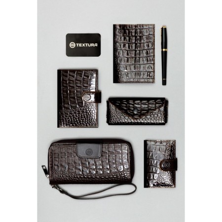 TEXTURA passport cover, brown color-3