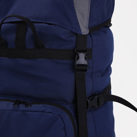 Tourist backpack, TAIF, 80 l, cord department, outer pocket, 2 side nets, blue/gray color-6