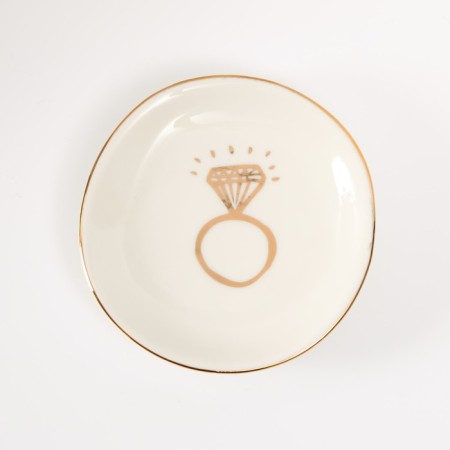 Souvenir Ceramics stand for the ring "Ring with Diamond" 10.5x10x1.6 cm-3