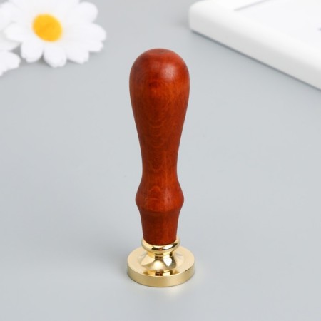Printing for wax with a wooden handle "Dolphin and coral" 9x2.5x2.5 cm-2