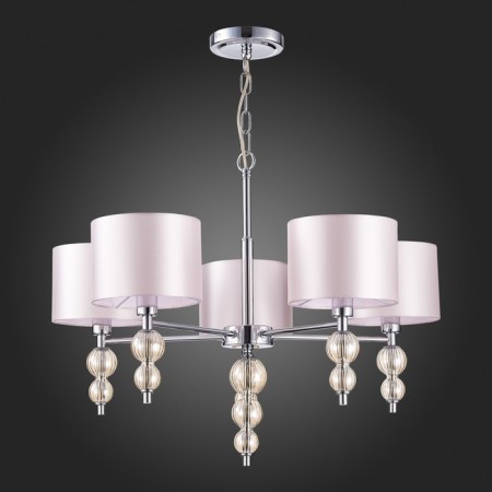 Suspended EVOLUCE lamp. Sle105703-05. Ramer. 5x40 watts, E14, 58x58x43 cm, chromium color-4