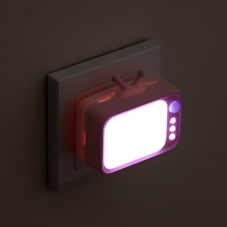 Nightlight "TV" LED pink 7x7x6.5 cm-5