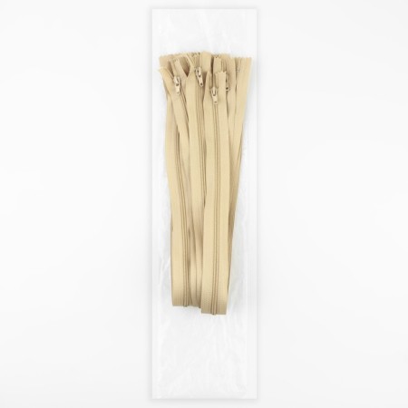 Lightning "Spiral", No. 4, non -proceeding, castle machine, 60 cm, beige color-2